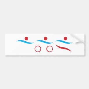 Triathlon Einmaliges Geschenk Autoaufkleber