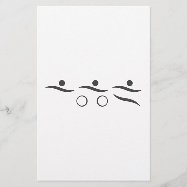 Triathlon Einmaliges Geschenk Briefpapier (Vorderseite)