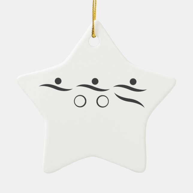 Triathlon Einmaliges Geschenk Keramik Ornament (Vorne)
