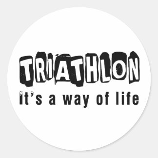 Triathlon Es ist eine Lebensweise Runder Aufkleber
