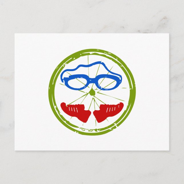 Triathlon Face Postkarte (Vorderseite)