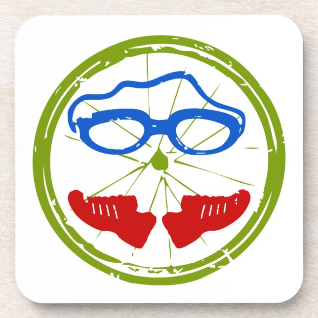 Triathlon Face Untersetzer (Vorderseite)