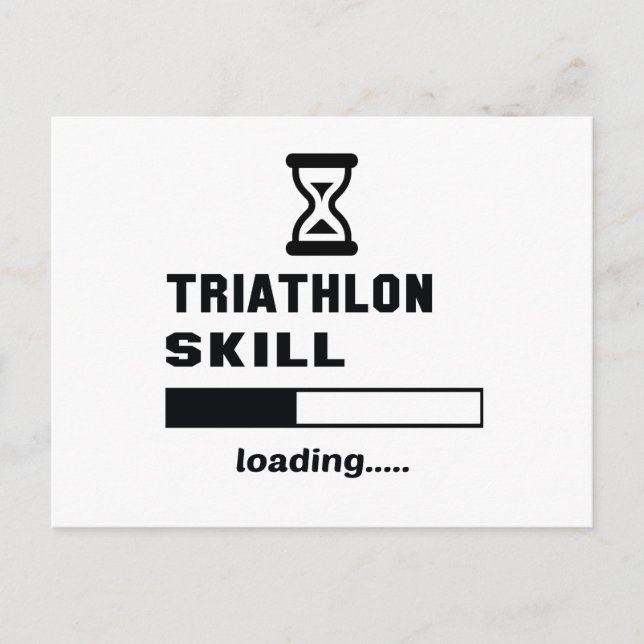 Triathlon Fertigkeit Loading..... Postkarte (Vorderseite)