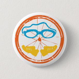 Triathlon Fun Design Button
