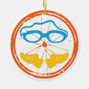 Triathlon Fun Design Keramikornament