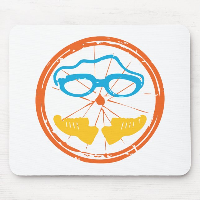 Triathlon Fun Design Mousepad (Vorne)