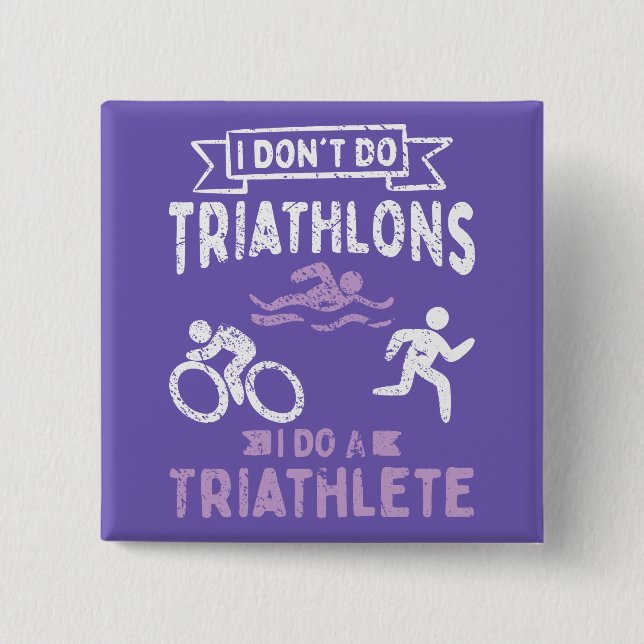 Triathlon Funny Button (Vorderseite)
