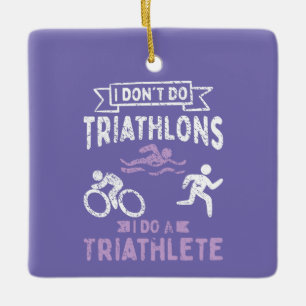 Triathlon Funny Keramikornament