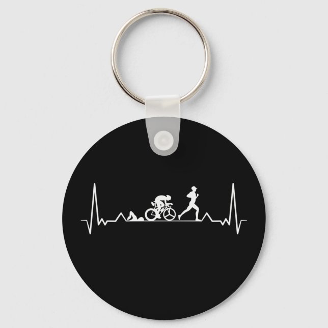 Triathlon Heartbeat Schlüsselanhänger (Vorderseite)