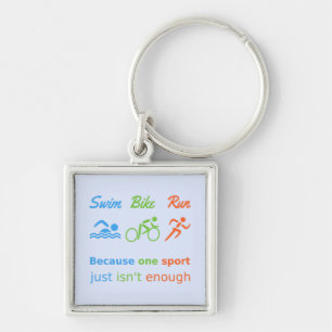 Triathlon-Icons für Swim-Fahrräder Schlüsselanhänger