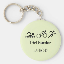 Triathlon Icons zitieren I tri härter personalisie Schlüsselanhänger
