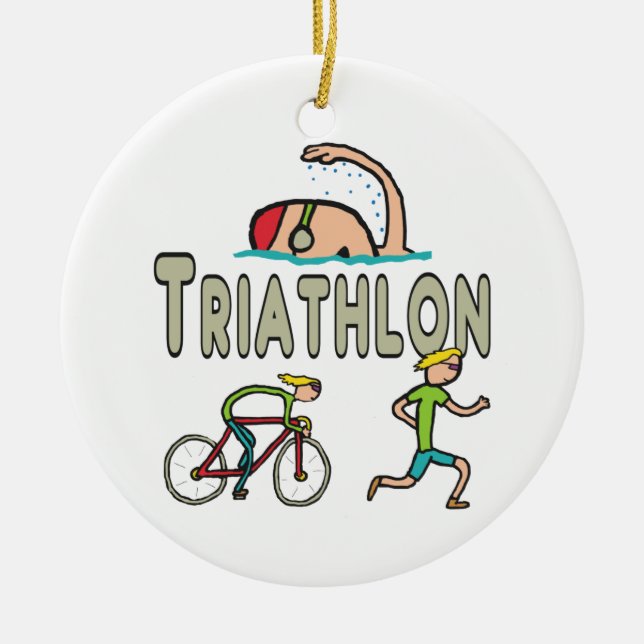 Triathlon Keramik Ornament (Vorne)