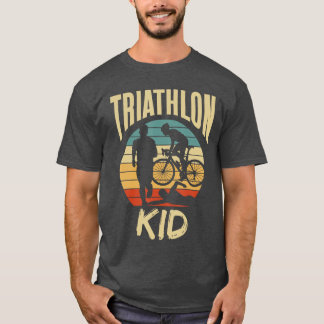 Triathlon-Kind Sportliebhaberriathlet Junge T-Shirt