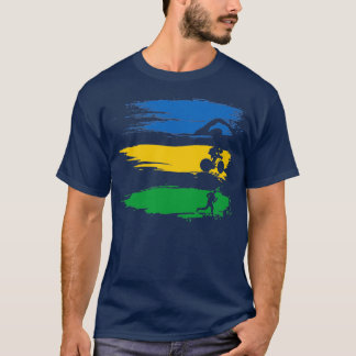 Triathlon Lauftriathleten Wettbewerb Athleten T-Shirt