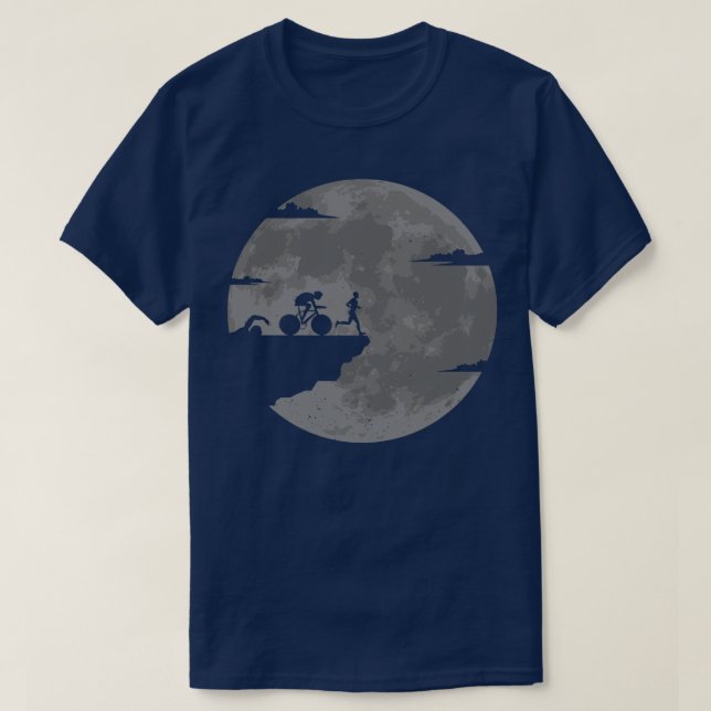 Triathlon Lauftriathleten Wettbewerb Athleten T-Shirt (Design vorne)