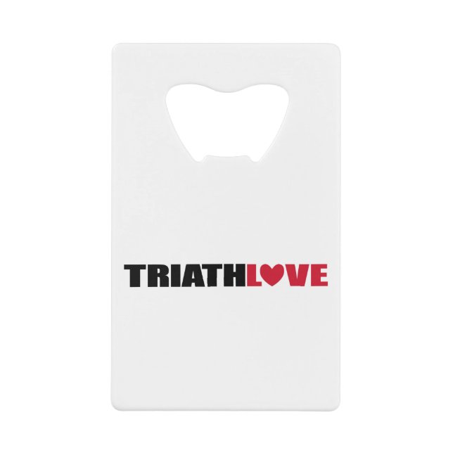Triathlon-Liebe für Schwimmer, Radfahrer und Läufe Geldbeutel Flaschenöffner (Vorderseite)