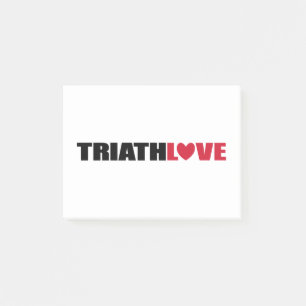 Triathlon-Liebe für Schwimmer, Radfahrer und Läufe Post-it Klebezettel