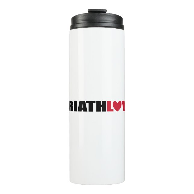 Triathlon-Liebe für Schwimmer, Radfahrer und Läufe Thermosbecher (Vorderseite)
