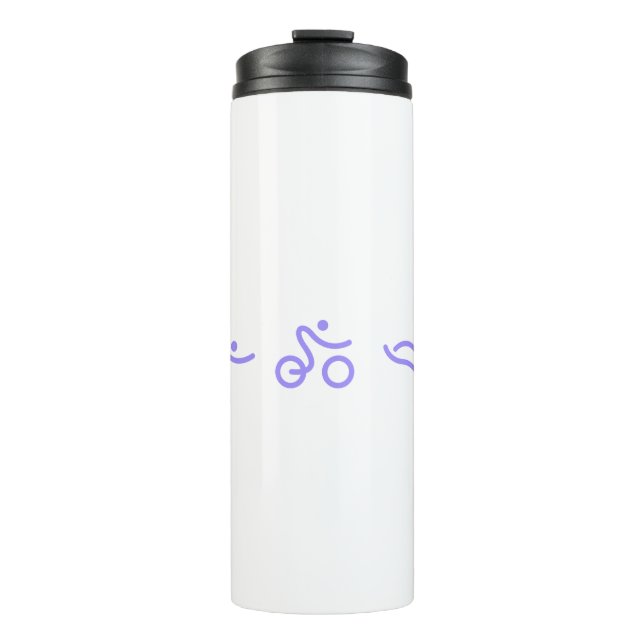 Triathlon-lila Logo Thermosbecher (Vorderseite)