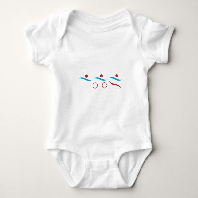 Triathlon-Logo Baby Strampler (Vorderseite)