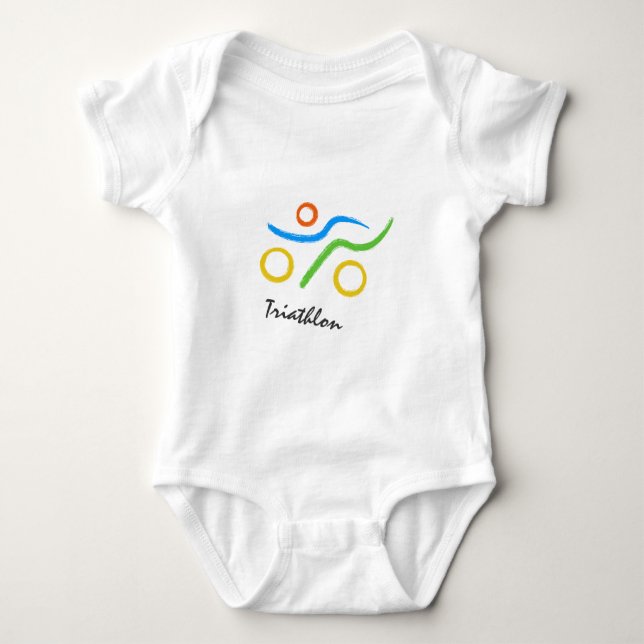 Triathlon-Logo Baby Strampler (Vorderseite)
