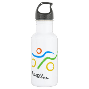 Triathlon-Logo Edelstahlflasche