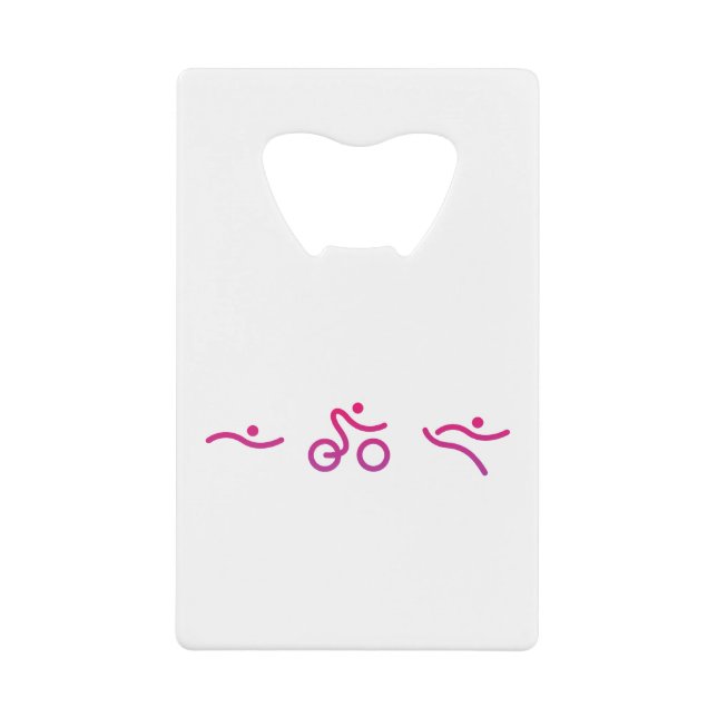 Triathlon-Logo Geldbeutel Flaschenöffner (Vorderseite)