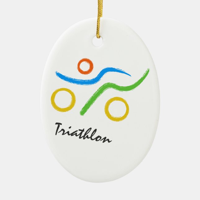 Triathlon-Logo Keramikornament (Vorne)