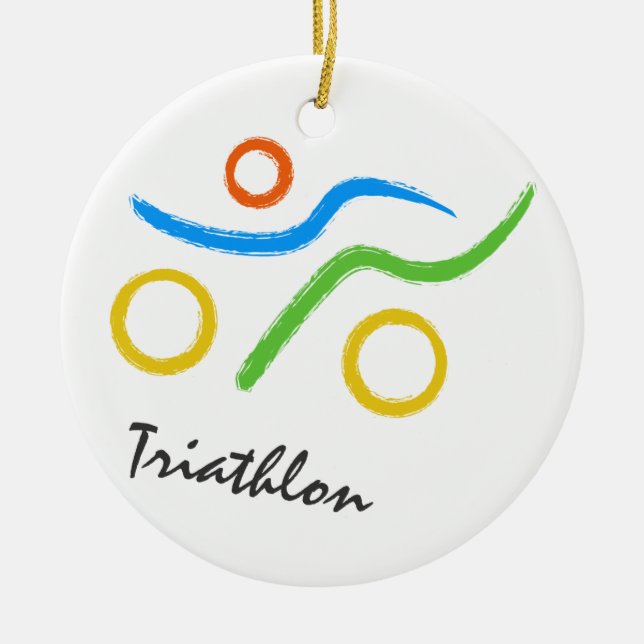 Triathlon-Logo Keramikornament (Vorne)