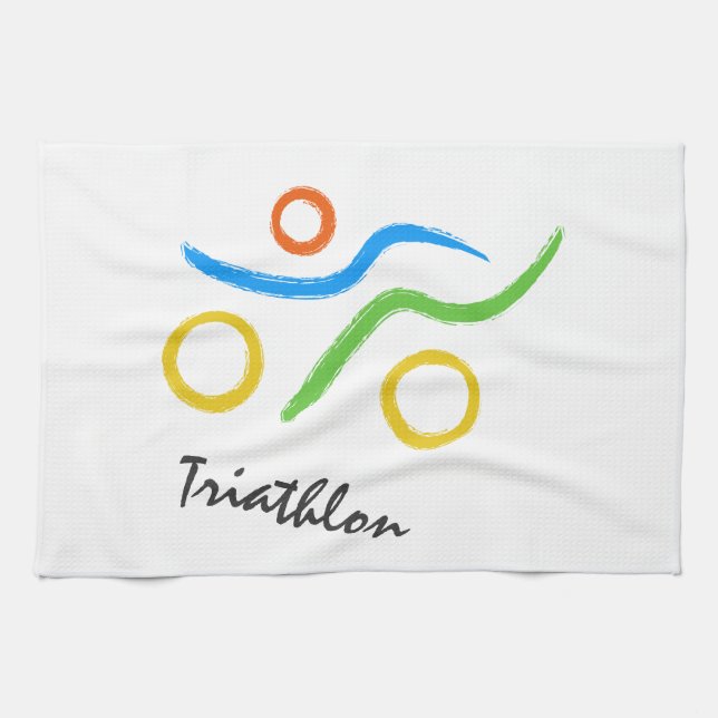 Triathlon-Logo Küchentuch (Horizontal)