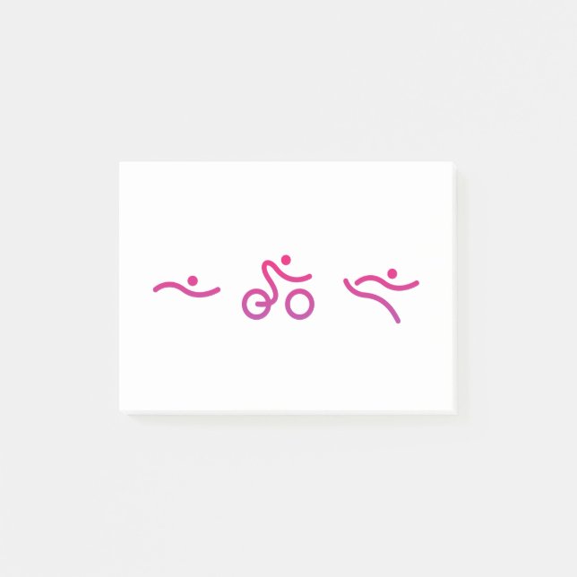 Triathlon-Logo Post-it Klebezettel (Vorderseite)