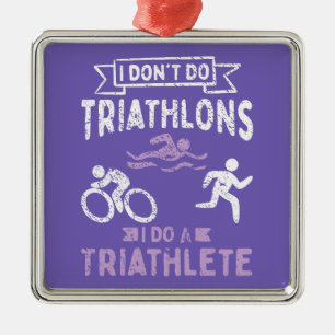 Triathlon Lustig Ornament Aus Metall