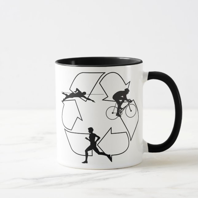 Triathlon-Mann Tasse (Rechts)
