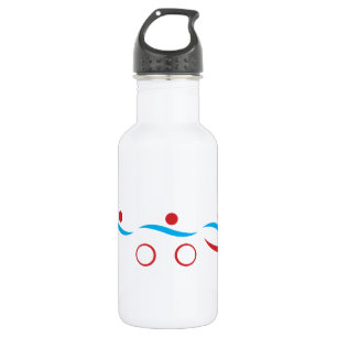 Triathlon modernes cooles Logo Edelstahlflasche