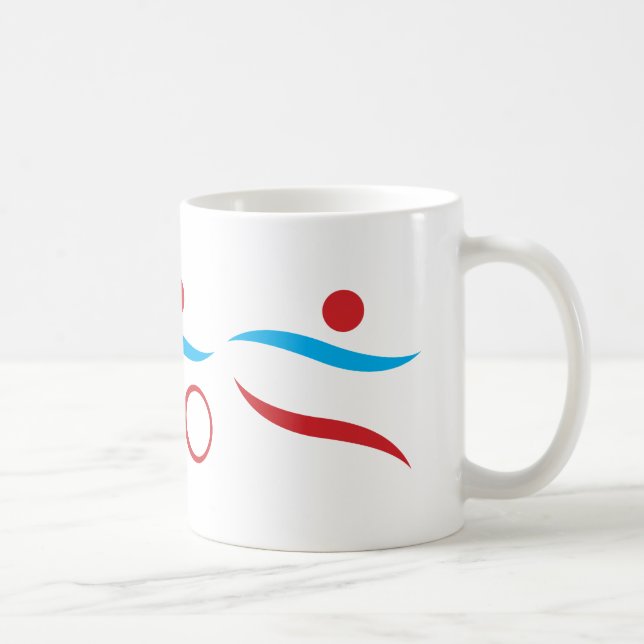 Triathlon modernes cooles Logo Kaffeetasse (Rechts)