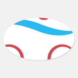 Triathlon modernes cooles Logo Ovaler Aufkleber