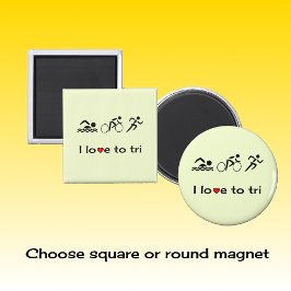 Triathlon motivierende Piktogramm-Beschriftung Magnet