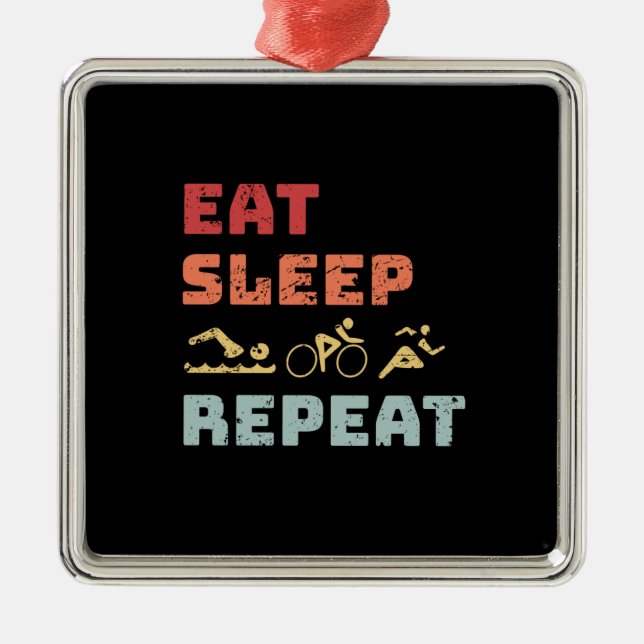 Triathlon Ornament Aus Metall (Vorne)