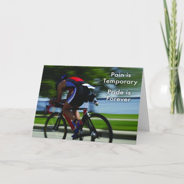Triathlon - Pain is Temporary Karte (Vorderseite)