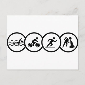 Triathlon Postkarte