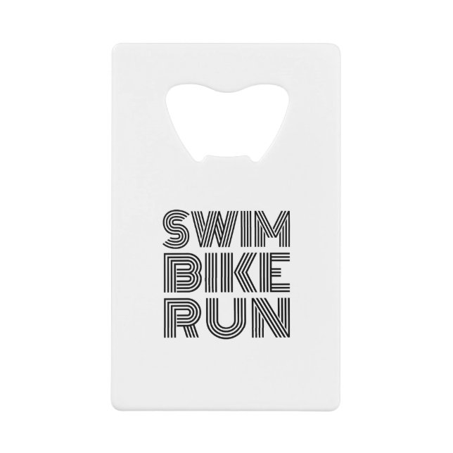 Triathlon-Renndesign Geldbeutel Flaschenöffner (Vorderseite)