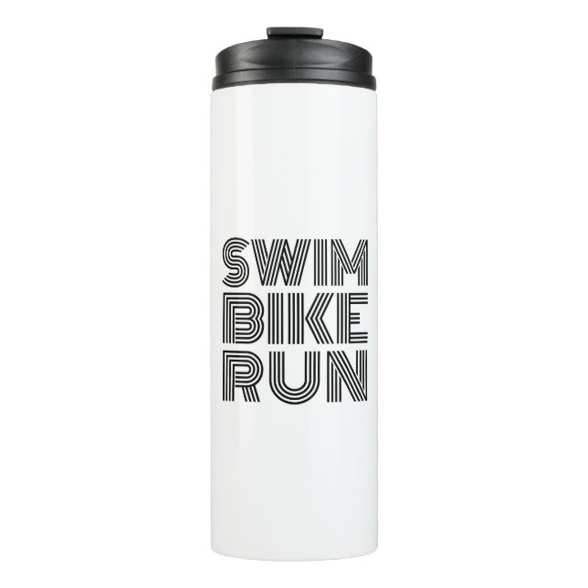 Triathlon-Renndesign Thermosbecher (Vorderseite)
