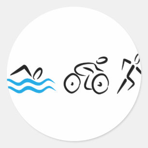 Triathlon Runder Aufkleber