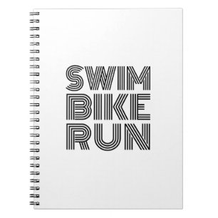 Triathlon Schwarz Design Notizblock