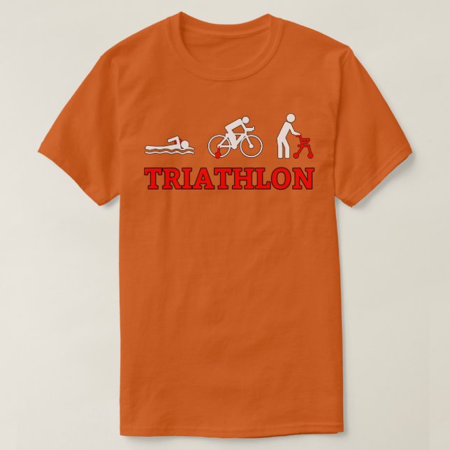 Triathlon schwimmen Rad laufen mit Handicap T-Shirt (Design vorne)