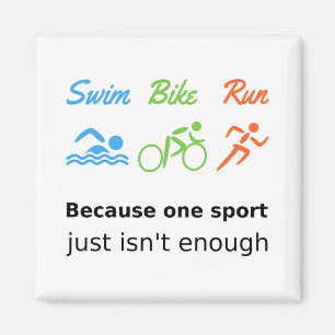 Triathlon-Schwimmenfahrradlaufzitatsport Magnet