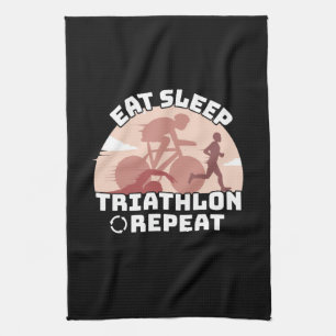 Triathlon - Sleep Triathlon Wiederholung Geschirrtuch