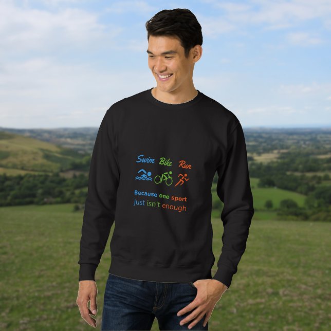 Triathlon Sport Zitat Rad laufen Sweatshirt (Von Creator hochgeladen)