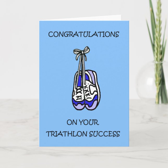 Triathlon Success Congratulations. Karte (Vorderseite)