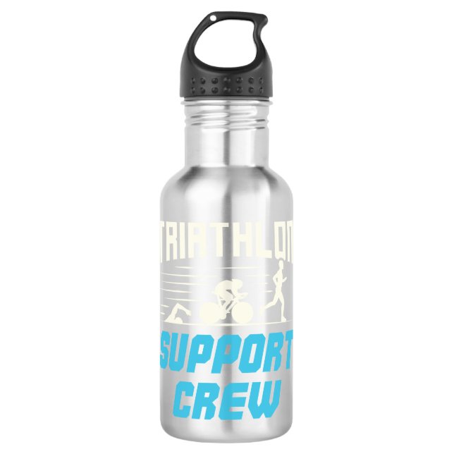 Triathlon Support-Crew Edelstahlflasche (Vorderseite)